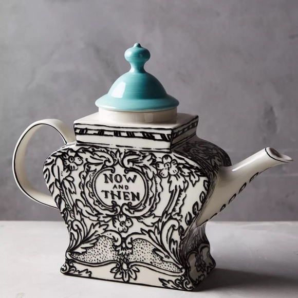 NWOT Anthropologie Sketched Story Tea Pot, Rare Out of Stock - Picture 7 of 10